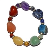 Wholesale 7 Chakra Tumbled Stretch Bracelet