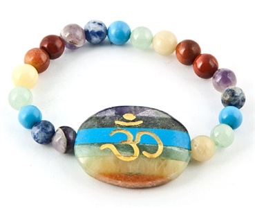 Wholesale Chakra Om Symbol Stretch Bracelet