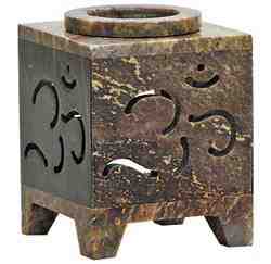 SBR260<br><br> *Om Symbol Soapstone Aroma Lamp 3"H