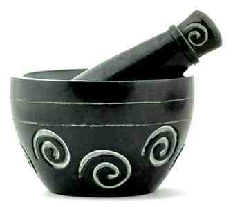 Wholesale Spiral Soapstone Mortar & Pestle