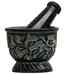 SBR517<br><br>Carved S/stone Mortar & Pestle 2.5"H, 3"D