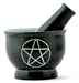 SBR519<br><br>3-Pentacle Soapstone Mortar & Pestle - 3"H, 4"D