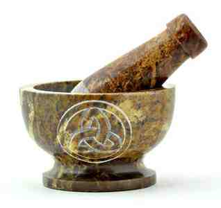 Stone Carved Mortar and Pestle