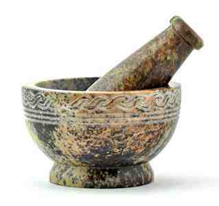 Stone Carved Mortar and Pestle