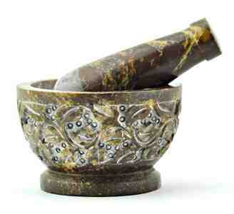 Stone Carved Mortar and Pestle