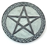 Green Stone Pentacle Altar Tile