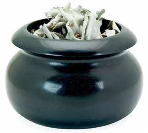 Wholesale Black Stone Smudge Pot