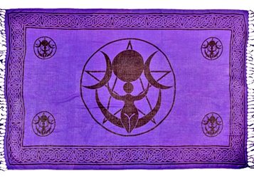 Wholesale Triple Moon Goddess Scarves/Altar Cloth
