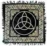 Wholesale Gold Print Triquetra Scarves/Altar Cloth