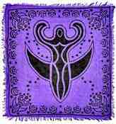 SCV58<BR><BR>Moon Goddess in Purple Altar Cloth - 36" x 36"