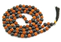 Wholesale Black Agate & Rudraksha Prayer Mala