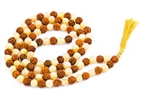 Wholesale Golden Quartz & Rudraksha Prayer Mala