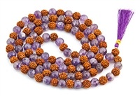 Wholesale Amethyst & Rudraksha Prayer Mala