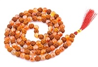 Wholesale Red Carnelian & Rudraksha Prayer Mala