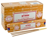ST309<br><br>Satya Myrrh Incense - 15 Gram Pack (12 Packs Per Box)