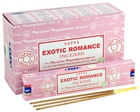 ST329<br><br>Satya Exotic Romance Incense - 15 Gram Pack (12 Packs Per Box)