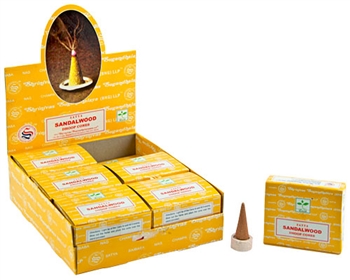 STC01<br><br>Satya Sandalwood Cones - 12 Cones Pack (12 Per Box)