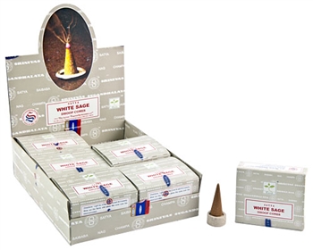 Satya White Sage Cones