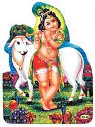 Krishna Playing Flute Stickers