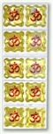 Om Symbol in Red & Gold Stickers