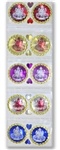 STR606<BR><BR>Goddess Laxmi In Multicolor Sticker - 1.25"D (10 Per Pack)