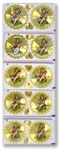 STR851<BR><BR>Goddess Saraswati In Gold Sticker - 2"D (10 Per Pack)