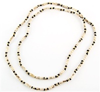 Wholesale Tulasi Wood with Black & Gold Beads Necklace