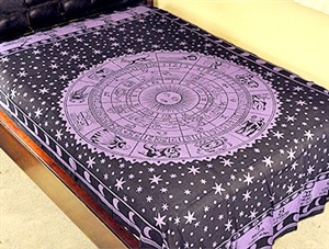 Wholesale Tapestry - Purple Zodiac Tapestry/Bedspread