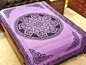 Wholesale Tapestry - Purple Celtic Knot Mandala Tapestry/Bedspread