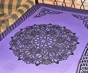 Wholesale Tapestry - Purple Celtic Knot Zodiac Sign Tapestry/Bedspread