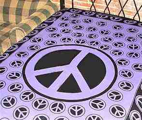 Wholesale Tapestry - Purple Peace Sign Tapestry/Bedspread