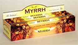 Wholesale Tulasi Myrrh Incense - 20 Sticks Hex Pack