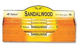 Wholesale Tulasi Sandalwood Incense - 20 Sticks Hex Pack