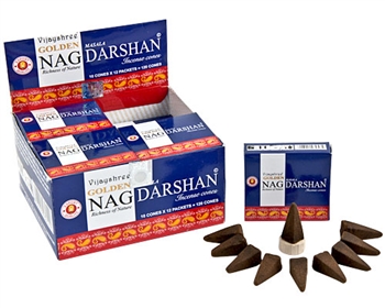 Wholesale Golden Nag Darshan Cone Incense