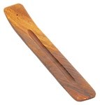 WBR16<br><br> Wooden Incense Boat Burner Plain 10"L (12 pieces)