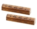 WBR26<BR><BR>2 Pieces Wooden Incense Box Burner Plain Carved 12"L
