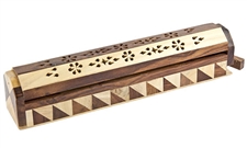 Wholesale 2-Tone Wooden Incense Coffin Box Burner
