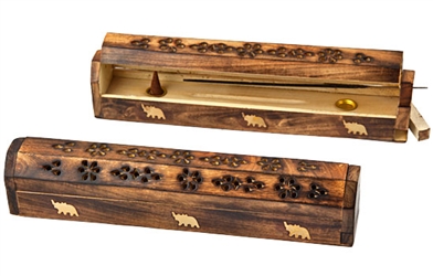 Wholesale Wooden Incense Coffin Box Burner