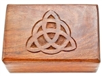 Wholesale Triquetra Carved Wooden Box