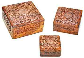 Wholesale Floral Carved Wooden Box