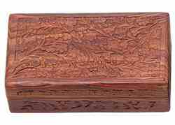 WBX47<br><br> *FLORAL CARVED WOODEN BOX 6"X10"