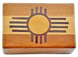 Wholesale Zuni Indian Sun Wooden Box