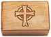 <!WBX77>Celtic Cross Carved Wooden Box - 4" x 6"