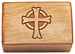 WBX77<BR><BR>Celtic Cross Carved Wooden Box - 4" x 6"