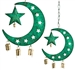 WCH11<BR><BR>4 Pieces Moon Star Chime with Bells - 8"W, 17"H