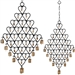 WCH43<br><br> 2 Pieces Heart Chime with 34 Bells - 12"W, 30"H