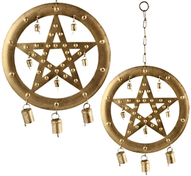 WCH49<br><br> 4 Pieces Pentacle Chime with Bells