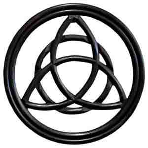 WHN13<BR><BR> Triquetra Wooden Wall Hanging - 12" D