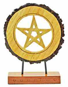 Wooden Pentacle Table Decor
