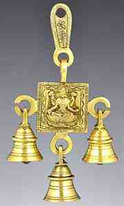 Laxmi Solid Brass Wall Hanging Chime with Seven Bells